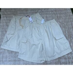 Men’s Urban Outfitters BDG Cargo Shorts Pull On Elastic Waist Khaki Crème XL